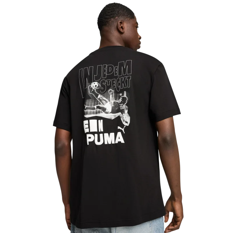 Puma Graphics Bicycle Kick Tee Siyah Erkek Tshirt - 2
