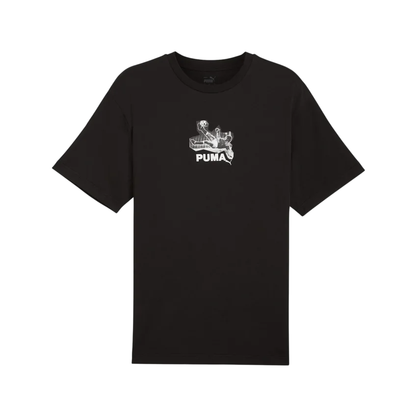 Puma Graphics Bicycle Kick Tee Siyah Erkek Tshirt - 4