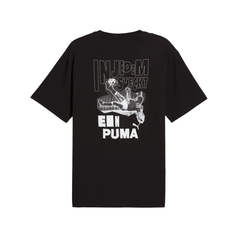 Puma Graphics Bicycle Kick Tee Siyah Erkek Tshirt - 5