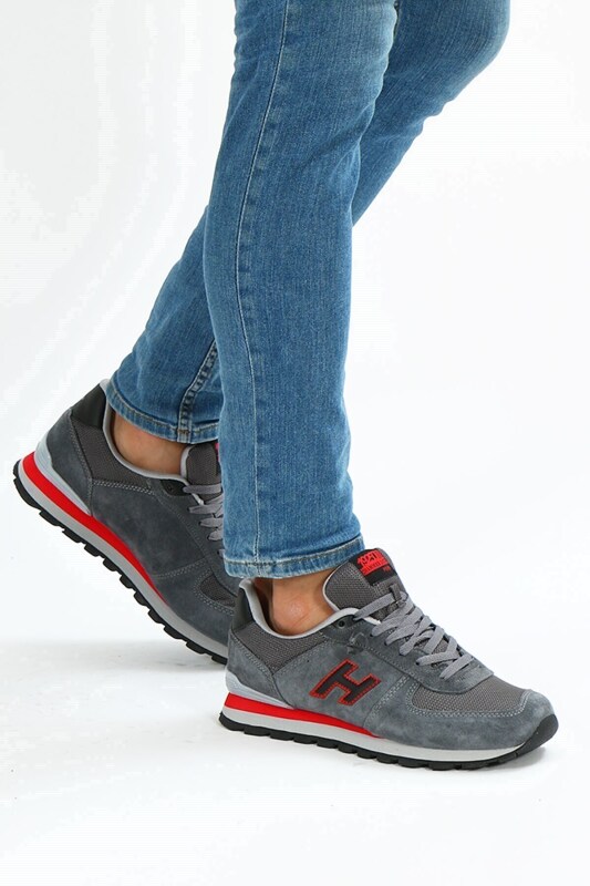 Hammer Jack PERU Gri-Kırmızı-Lacivert Erkek Günlük Ayakkabı 102 19250-M-12842 - 3