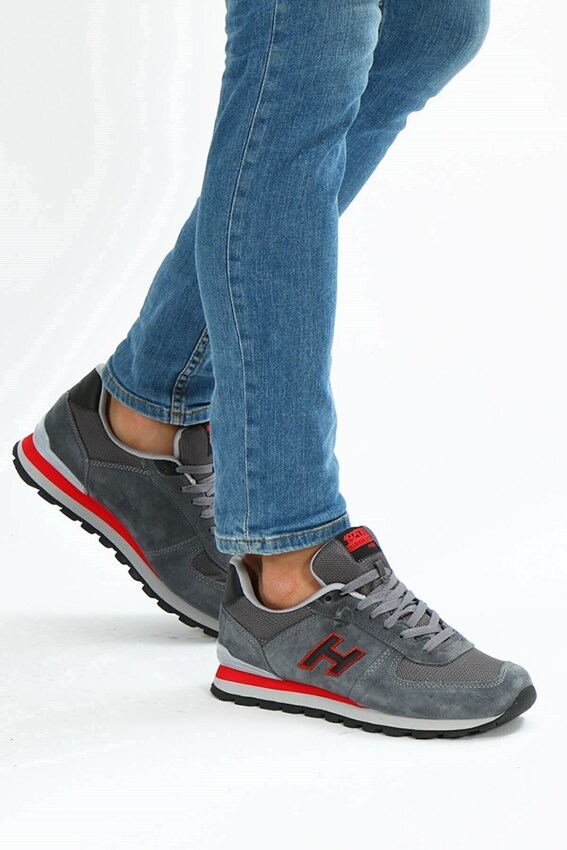 Hammer Jack PERU Gri-Kırmızı-Lacivert Erkek Günlük Ayakkabı 102 19250-M-12842 - 3