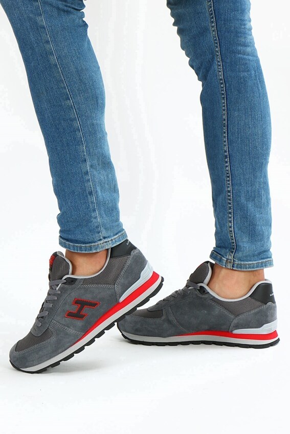 Hammer Jack PERU Gri-Kırmızı-Lacivert Erkek Günlük Ayakkabı 102 19250-M-12842 - 6