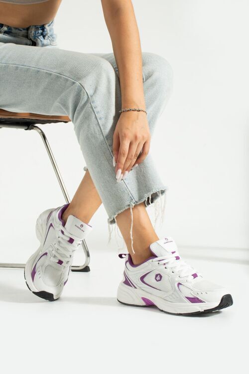 Hammer Jack Songa Z Beyaz-Mor Kadın Günlük Ayakkabı - 2