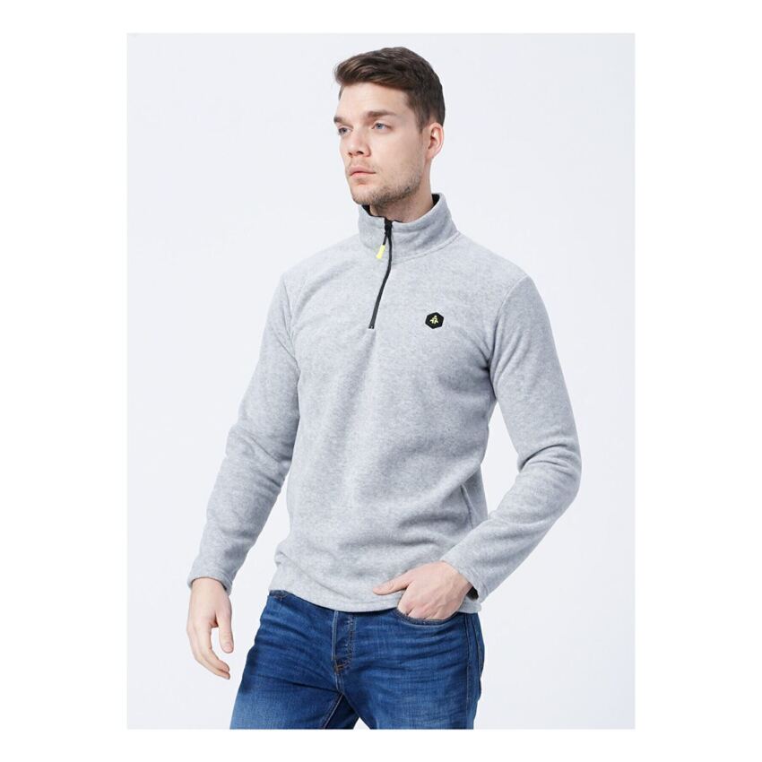 Hammer Jack TURIN ERKEK YARIM FERMUARLI POLAR Gri Erkek Sweatshirt 602 T01-E-5396 - 1