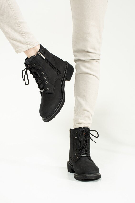 Harley Davidson JIM Siyah-Antrasit Erkek Bot - 4