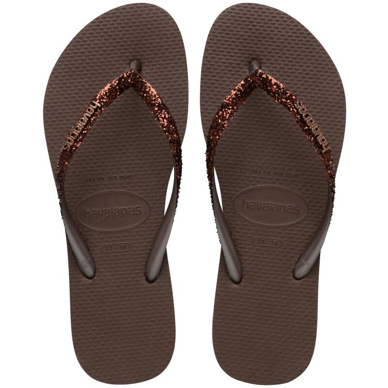 Havaianas Slim Glitter II Kahverengi Kadın Terlik - 4