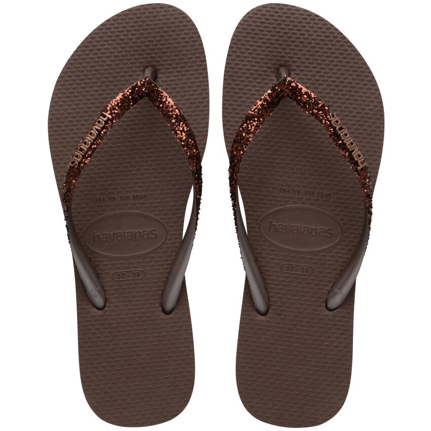 Havaianas Slim Glitter II Kahverengi Kadın Terlik - 4