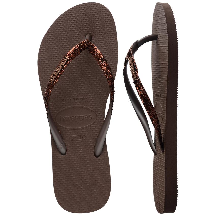 Havaianas Slim Glitter II Kahverengi Kadın Terlik - 5