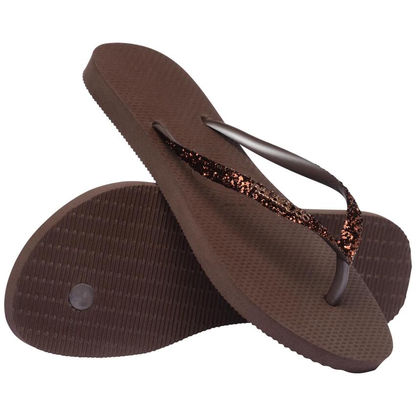 Havaianas Slim Glitter II Kahverengi Kadın Terlik - 6
