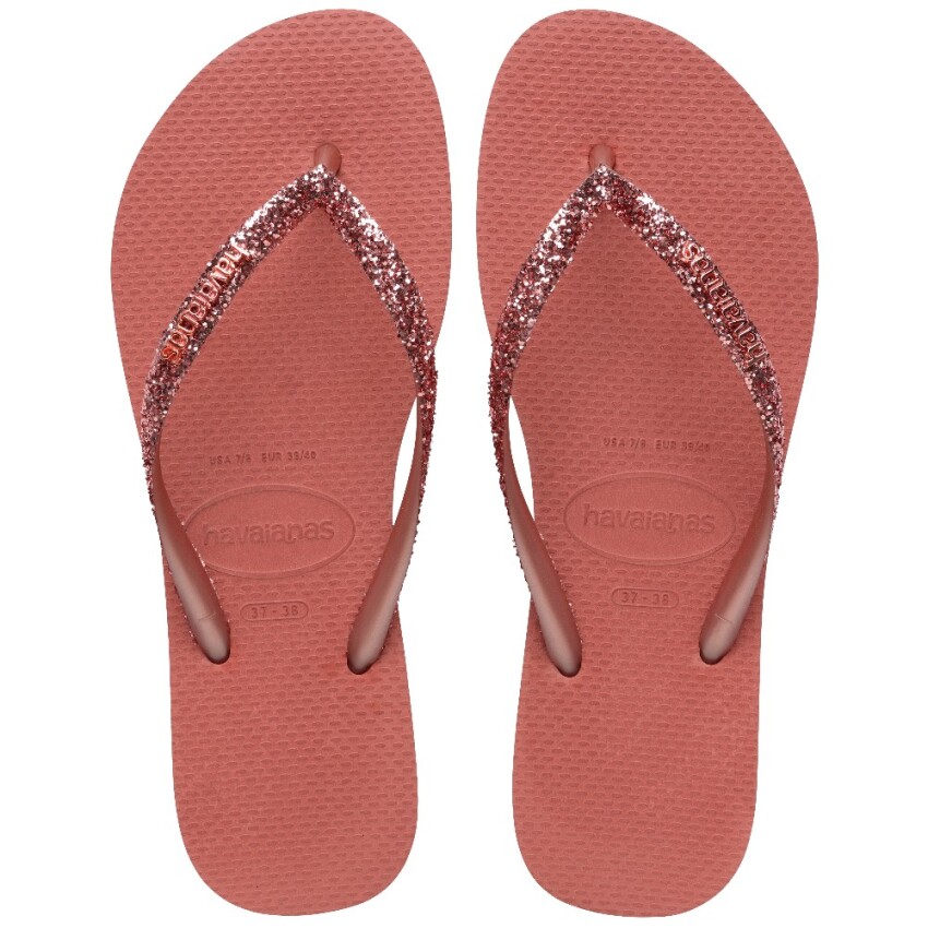 Havaianas Slim Glitter II Kırmızı Kadın Terlik - 4