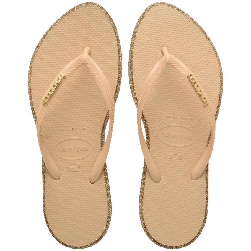 Havaianas Slim Point Glitter Sarı Kadın Terlik - 4