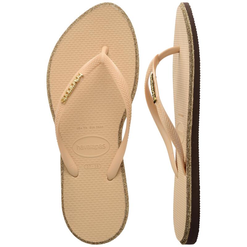 Havaianas Slim Point Glitter Sarı Kadın Terlik - 5