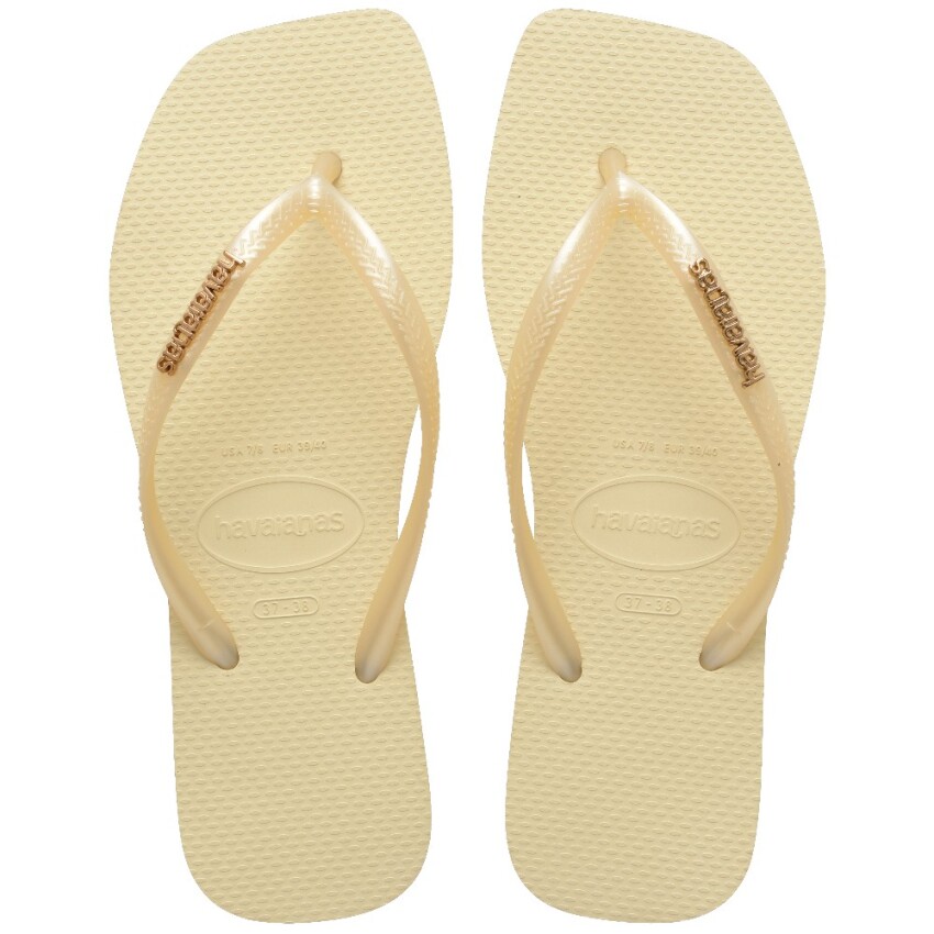 Havaianas Square Logo Metallic Bej Kadın Terlik - 4