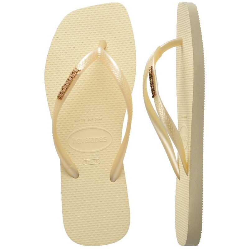 Havaianas Square Logo Metallic Bej Kadın Terlik - 5