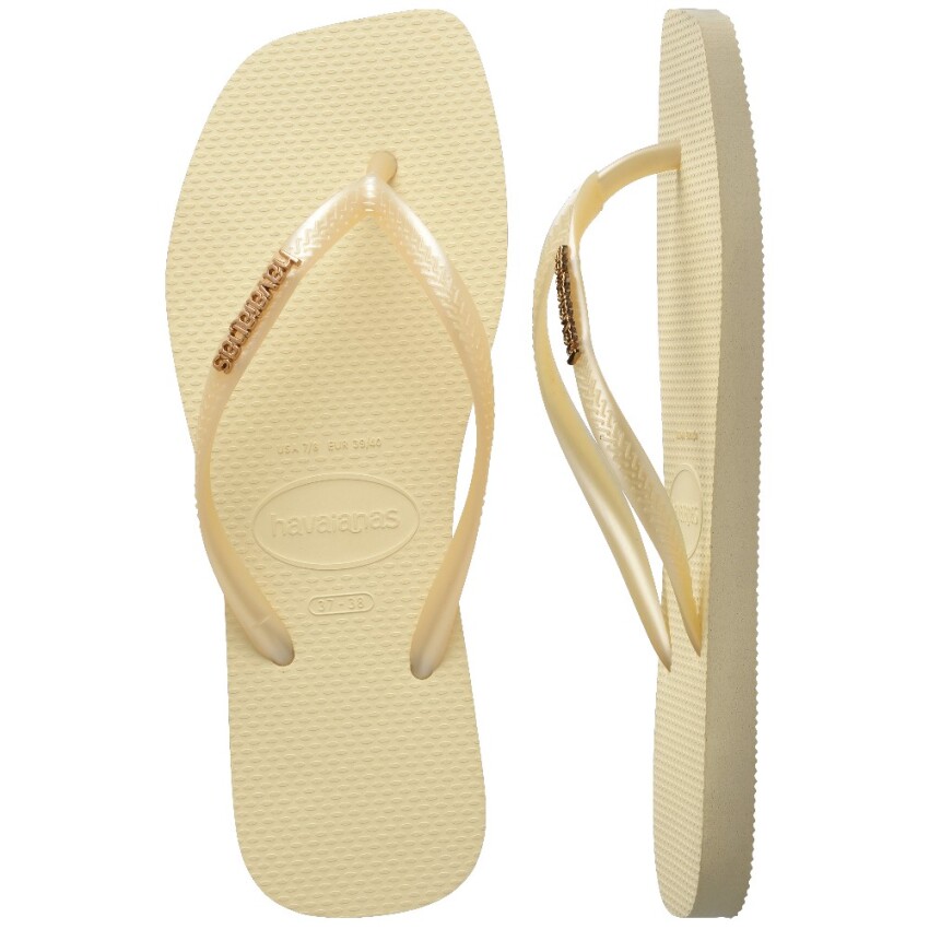 Havaianas Square Logo Metallic Bej Kadın Terlik - 5