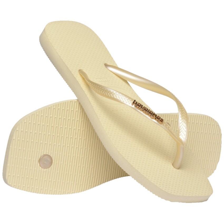 Havaianas Square Logo Metallic Bej Kadın Terlik - 6