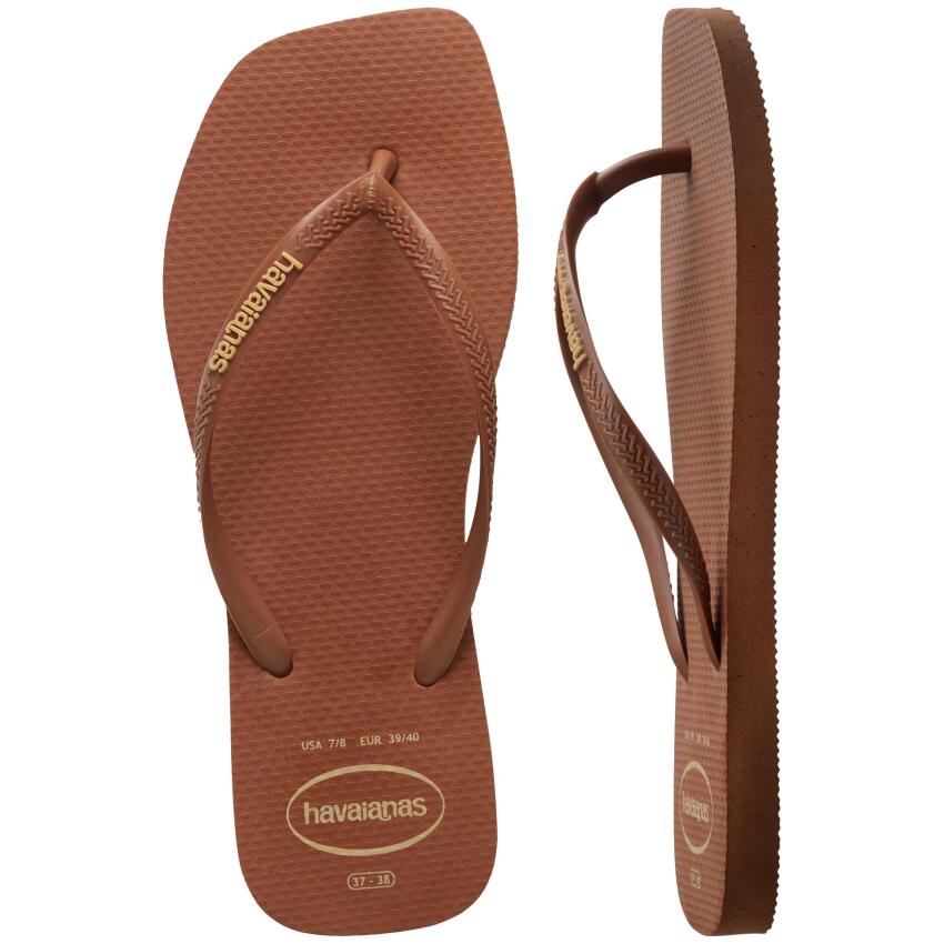 Havaianas Square Logo Pop U Kahverengi Kadın Terlik - 5