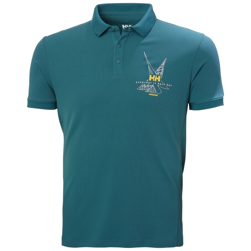 Helly Hansen HP RACE POLO T-SHIRT Yeşil Erkek Polo Tshirt - 3