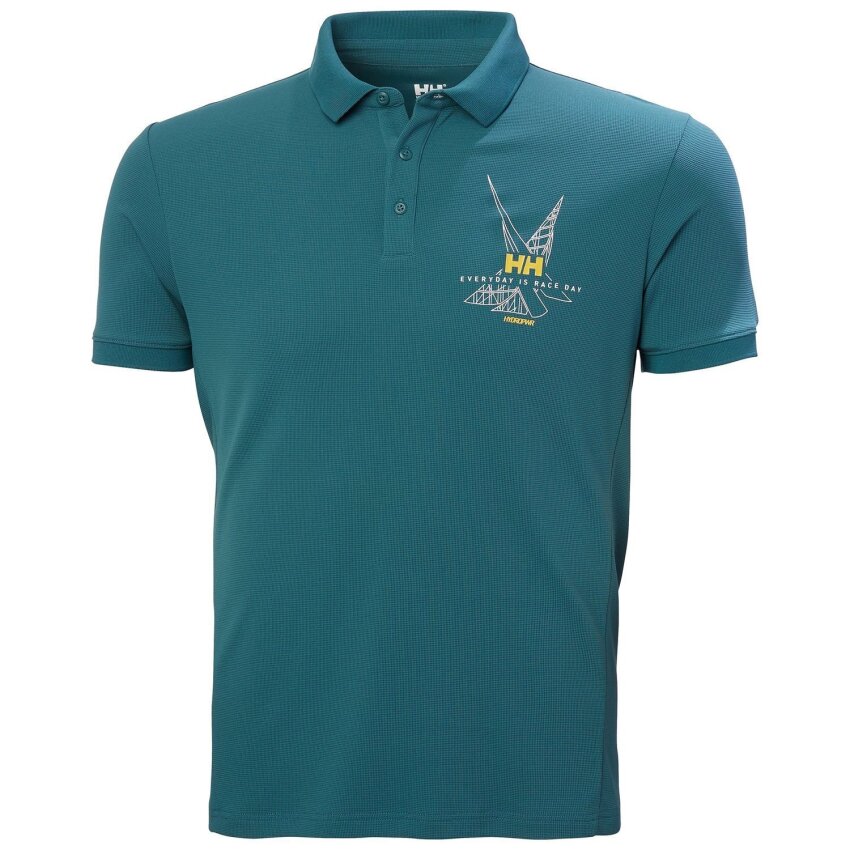 Helly Hansen HP RACE POLO T-SHIRT Yeşil Erkek Polo Tshirt - 3