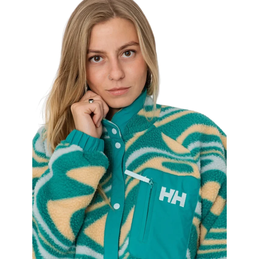 Helly Hansen Imperial Printed Pile Snap Mavi Kadın Polar - 3