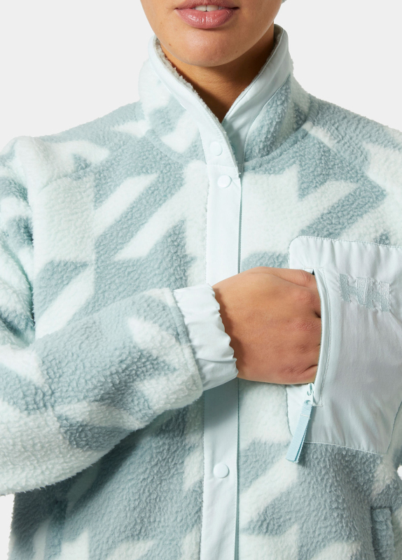 Helly Hansen Imperial Printed Pile Snap Yeşil Kadın Polar - 5