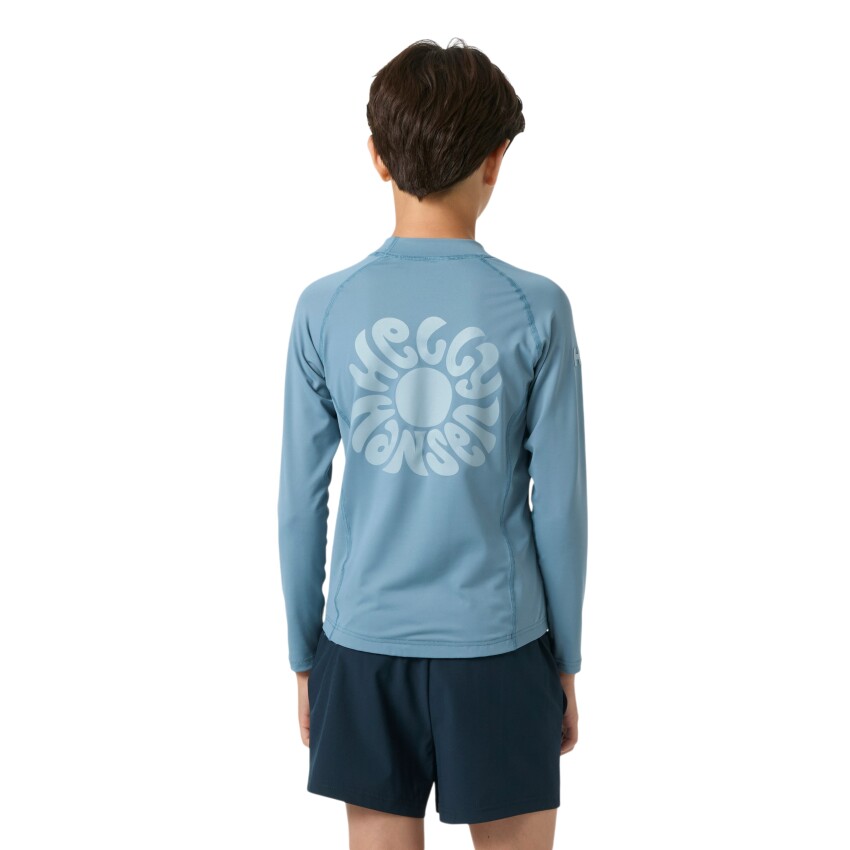 Helly Hansen JR Waterwear Rashguard Mavi Çocuk Sweatshirt - 2
