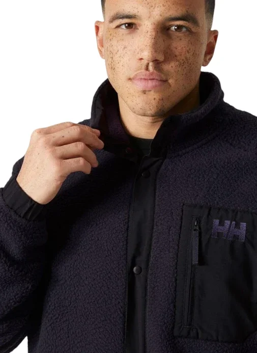 Helly Hansen Panorama Pile Snap Siyah Erkek Polar - 3