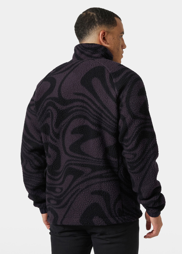Helly Hansen Panorama Printed Pile Snap Siyah Erkek Polar - 2