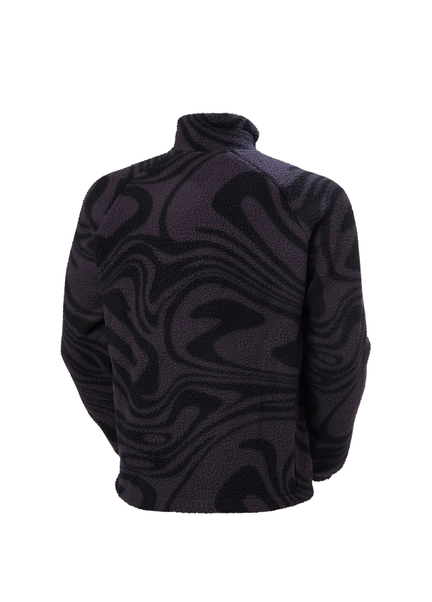 Helly Hansen Panorama Printed Pile Snap Siyah Erkek Polar - 5