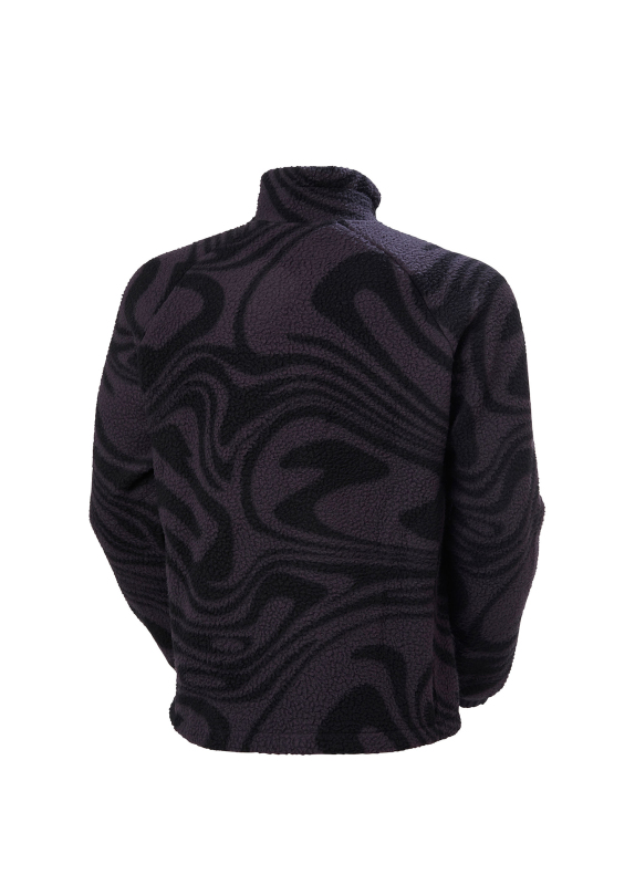 Helly Hansen Panorama Printed Pile Snap Siyah Erkek Polar - 6