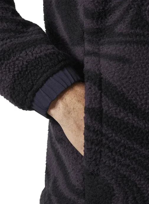 Helly Hansen Panorama Printed Pile Snap Siyah Erkek Polar - 4