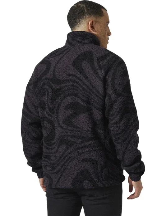 Helly Hansen Panorama Printed Pile Snap Siyah Erkek Polar - 2