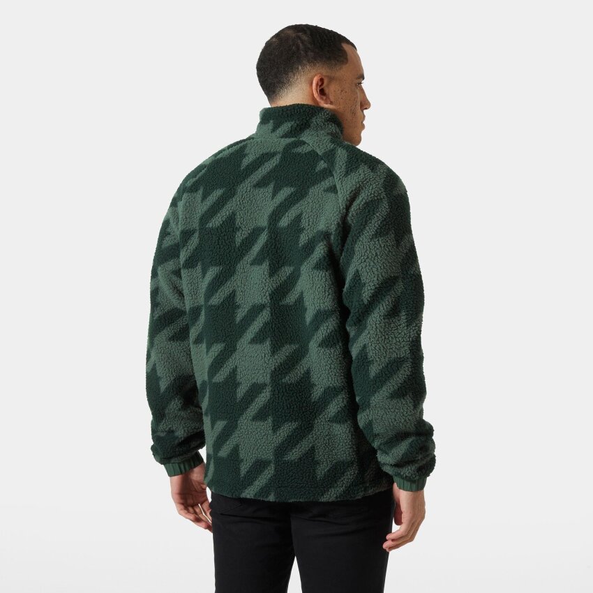 Helly Hansen Panorama Printed Pile Snap Yeşil Erkek Polar - 2