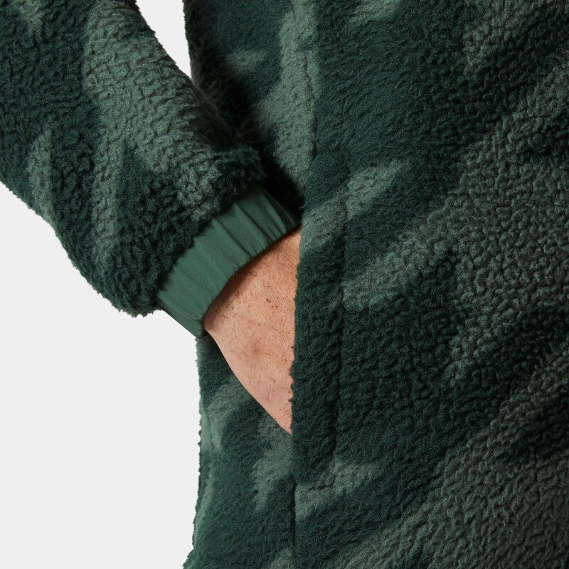 Helly Hansen Panorama Printed Pile Snap Yeşil Erkek Polar - 5