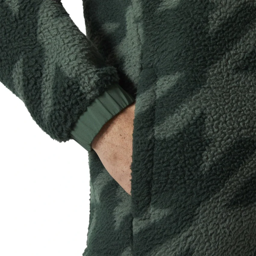 Helly Hansen Panorama Printed Pile Snap Yeşil Erkek Polar - 4