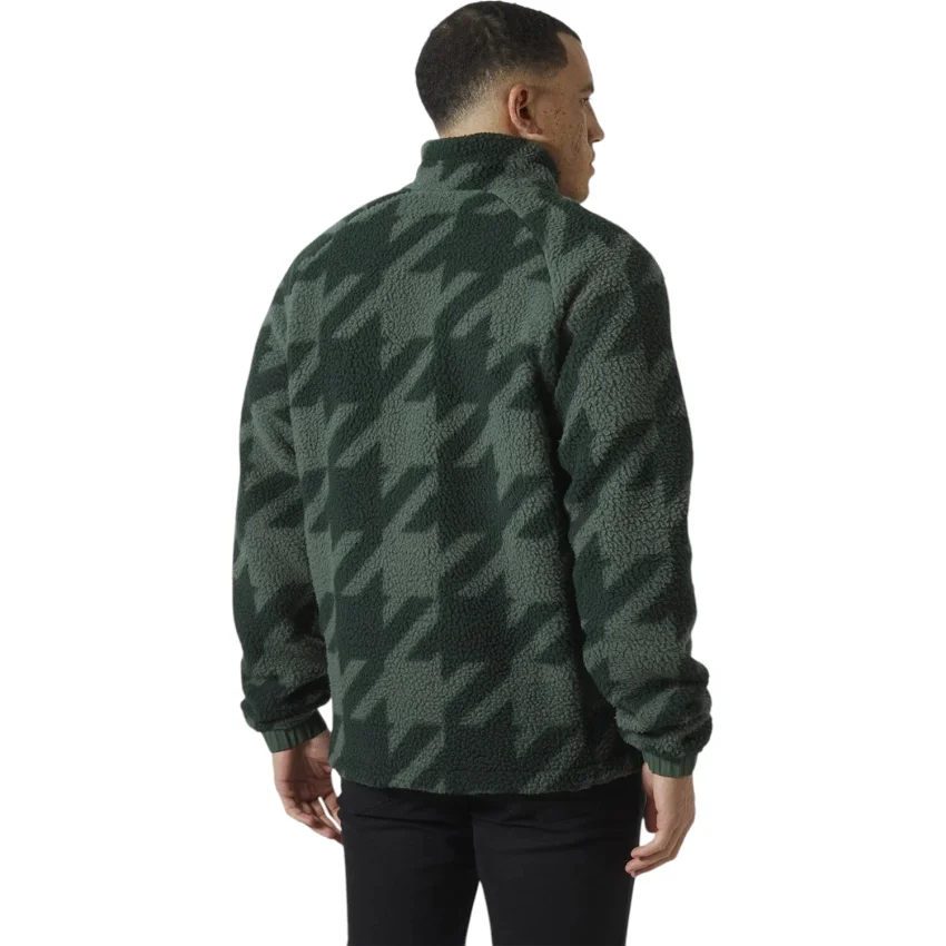 Helly Hansen Panorama Printed Pile Snap Yeşil Erkek Polar - 2