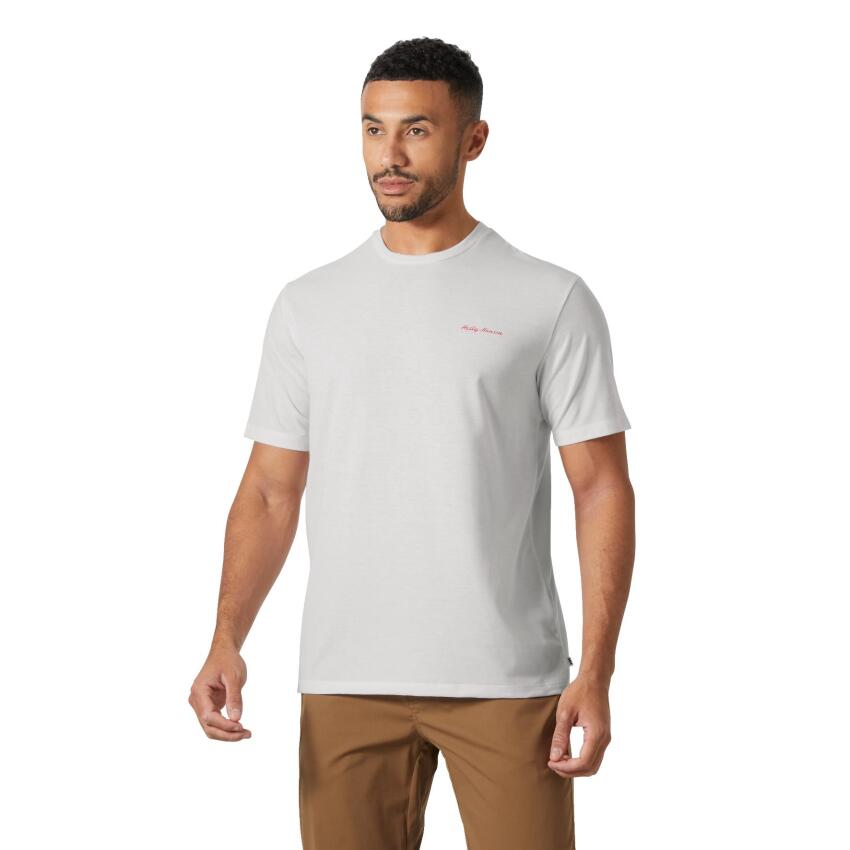 Helly Hansen Skog Recycled Graphic Beyaz Erkek Tshirt - 1