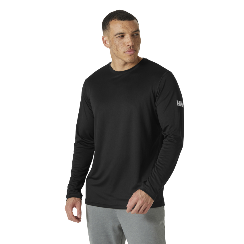 Helly Hansen Tech Crew LS 2.0 UV Siyah Erkek Sweatshirt - 1