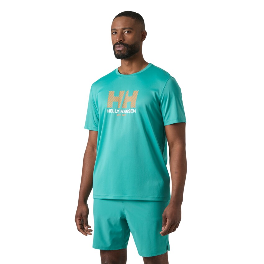 Helly Hansen Tech Graphic 2.0 Yeşil Erkek Tshirt - 1