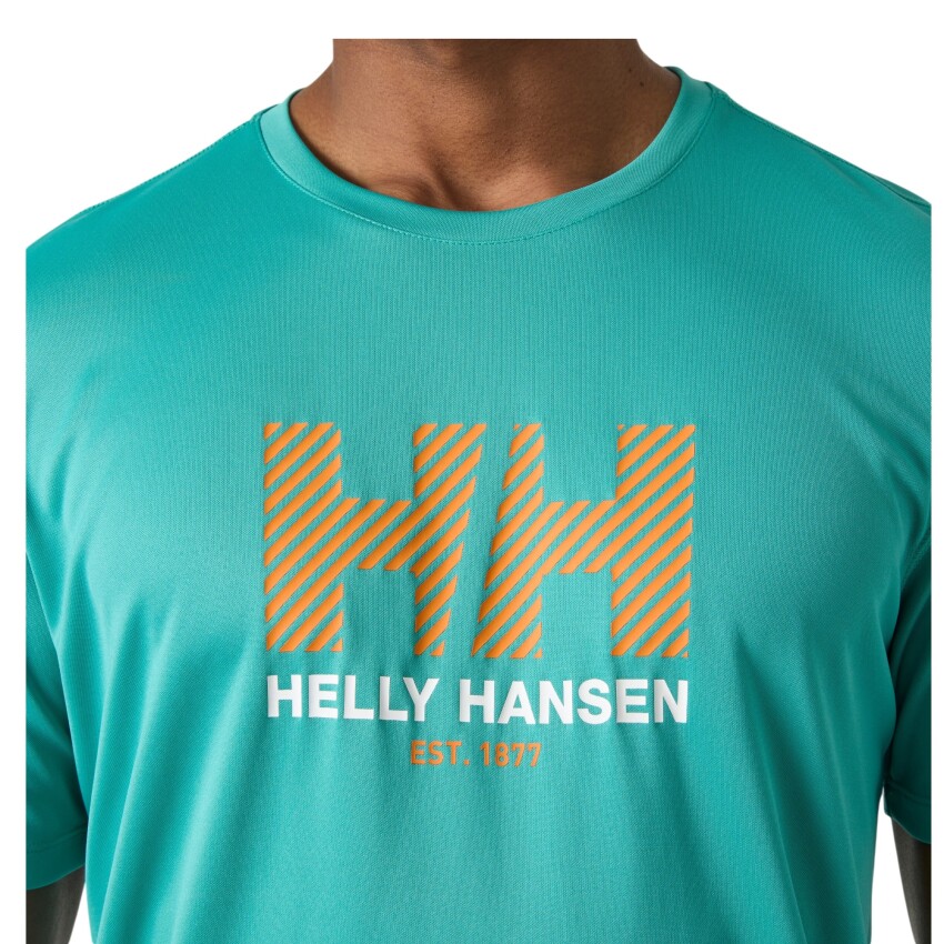 Helly Hansen Tech Graphic 2.0 Yeşil Erkek Tshirt - 3