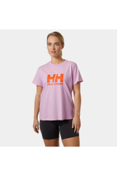 Helly Hansen W HH LOGO T-SHIRT 2.0 Pembe Kadın Tshirt - 1