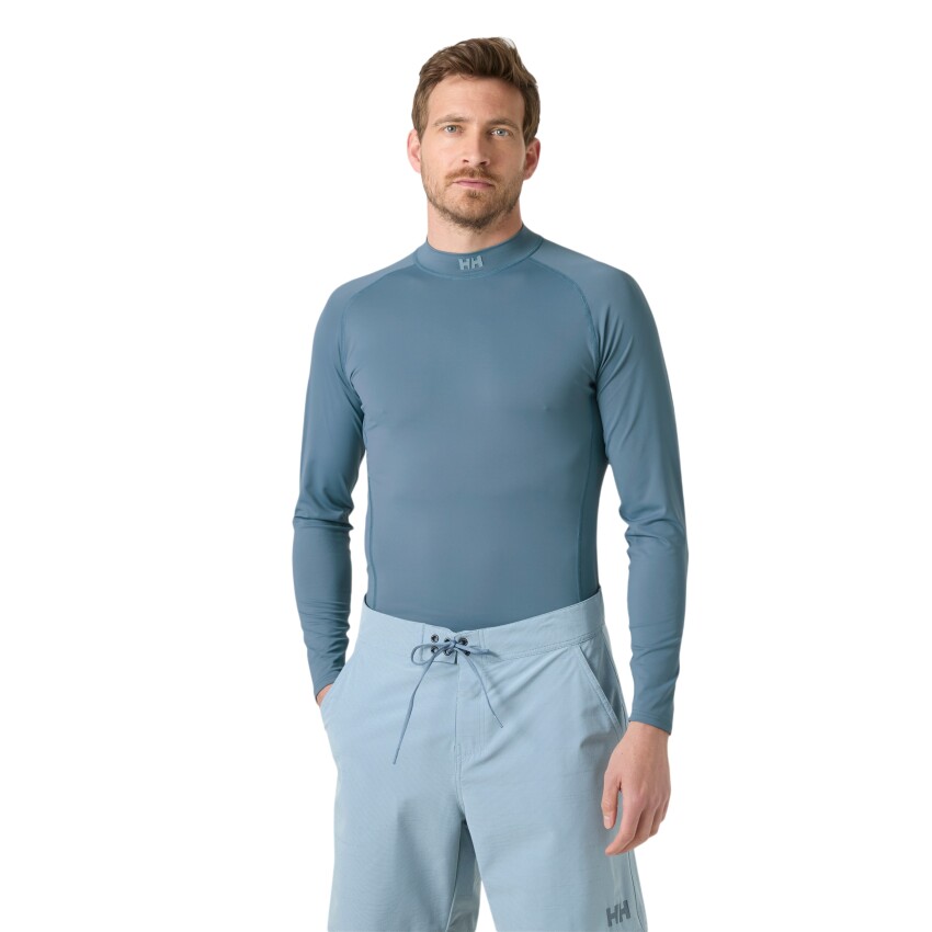 Helly Hansen Waterwear Rashguard Likra Mavi Erkek Sweatshirt - 1