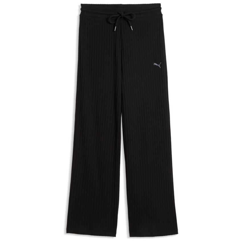 Puma Her Comfort High-Waist Wide Siyah Kadın Eşofman Altı - 4