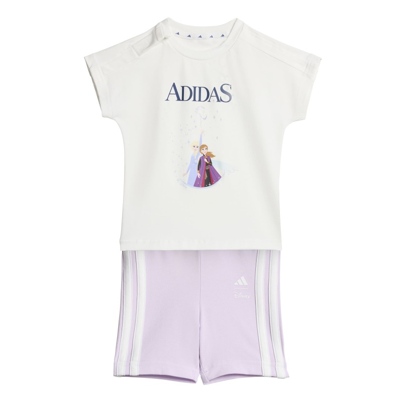 Adidas Disney Frozen Beyaz Çocuk Şort Tshirt Takım - Adidas