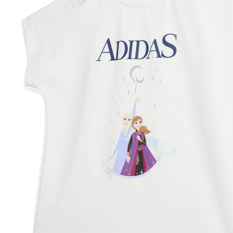 Adidas Disney Frozen Beyaz Çocuk Şort Tshirt Takım - 5