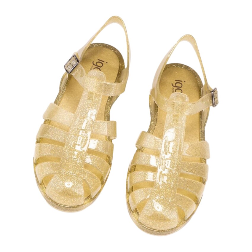 Igor Biarritz Glitter Sarı Kadın Sandalet - 4