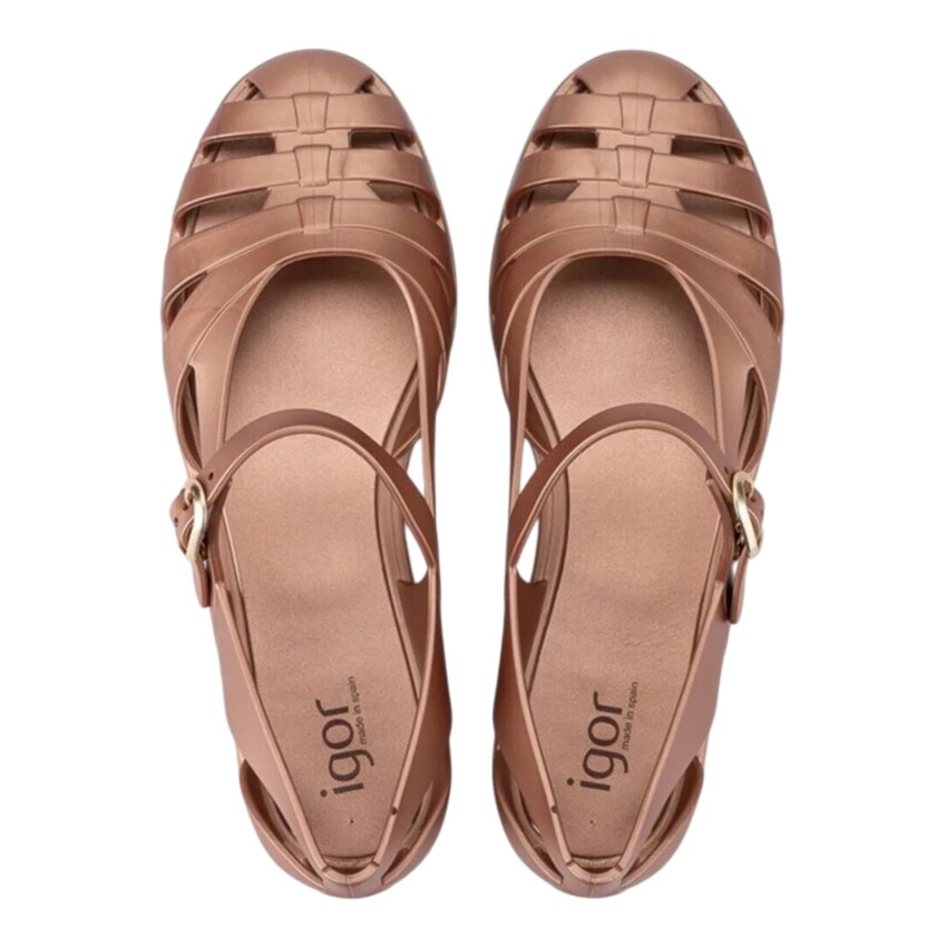 Igor Paris Metal Kahverengi Kadın Sandalet - 3