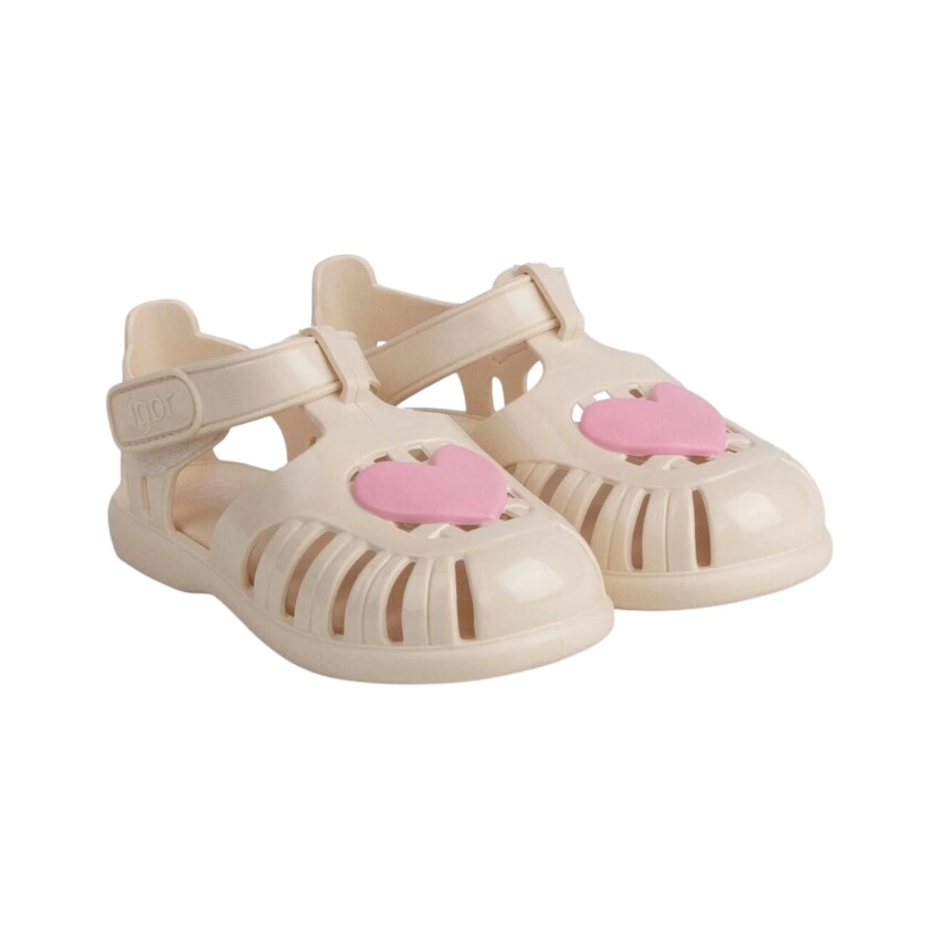 Igor Tobby Gloss Love Bej Çocuk Sandalet - 4