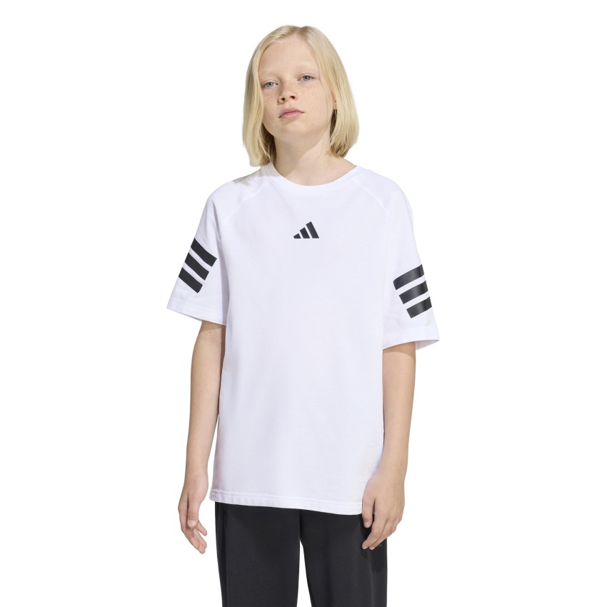 Adidas Future Icons 3 Stripes Beyaz Çocuk Tshirt - 9