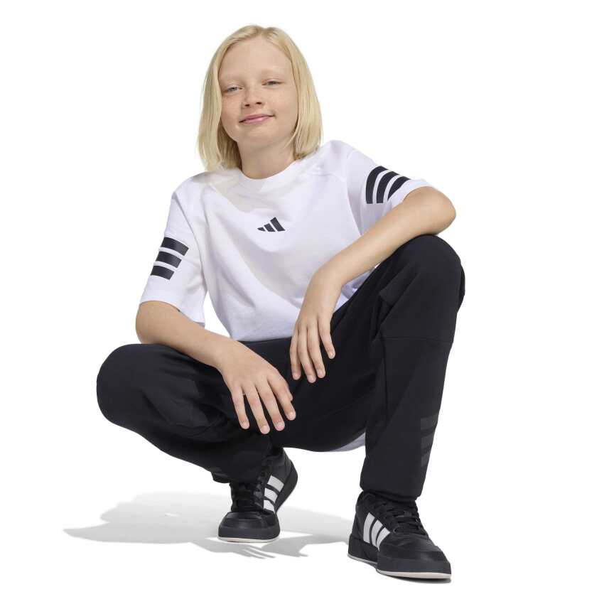 Adidas Future Icons 3 Stripes Beyaz Çocuk Tshirt - 11